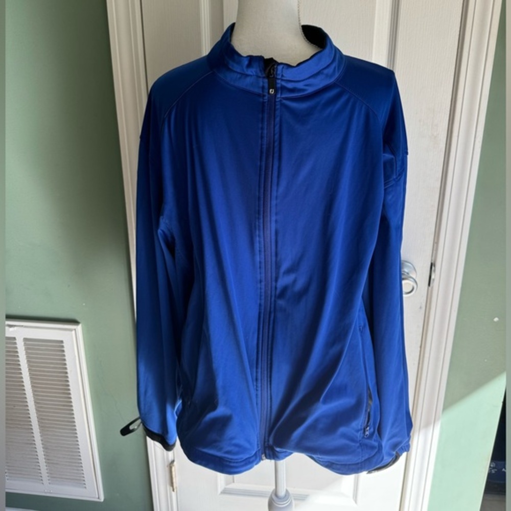 FOOTJOY‎ FJ men Golf Jacket XL Blue Full Zip front pockets